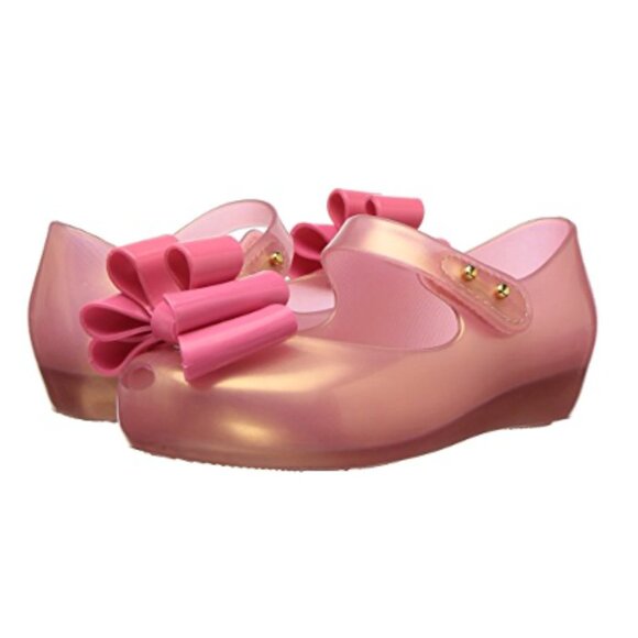 Mini Melissa Toddler Girl's Size 7 Ultragirl Sweet III Big Bow Jelly Shoes Pink - Picture 1 of 12
